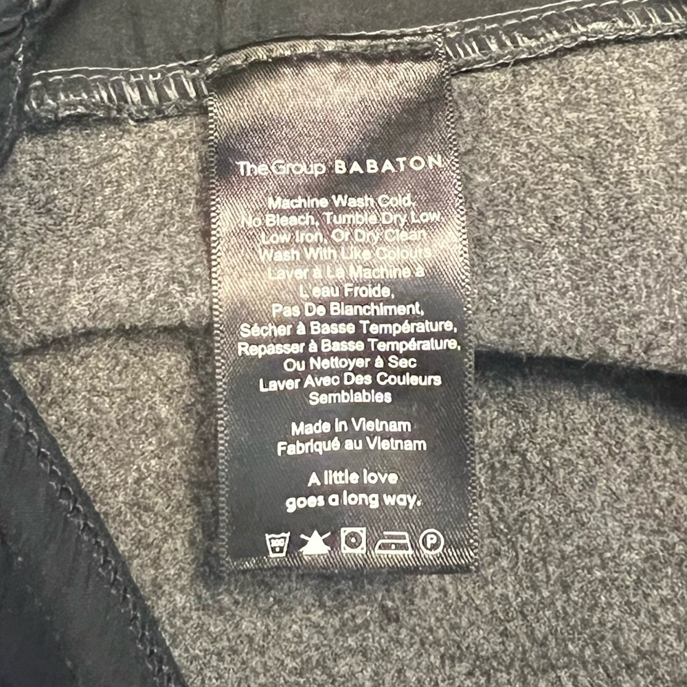 The Group Babaton -  Straight Leg Grey Flannel Pleated Pull On Pants - Picture 11 of 11